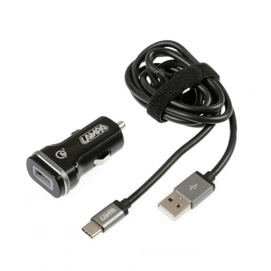 Kit 2 en 1 USB Type-C - Qualcomm Quick Charge - 12/24V